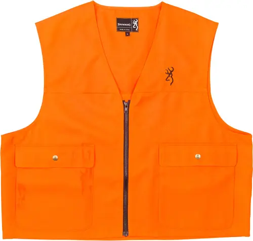Browning Blaze Orange Safety Vest - Large Buck Logo