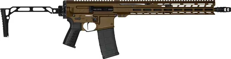 CMMG Dissent MK4 9mm Rifle with RDB/9ARC Folding Stock - Bronze, 16"