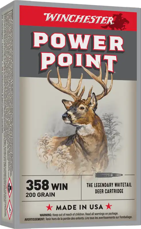 Winchester Ammo X3582 Power-Point 358Win 200gr - 20 Rounds per Box, 10 Boxes per Case