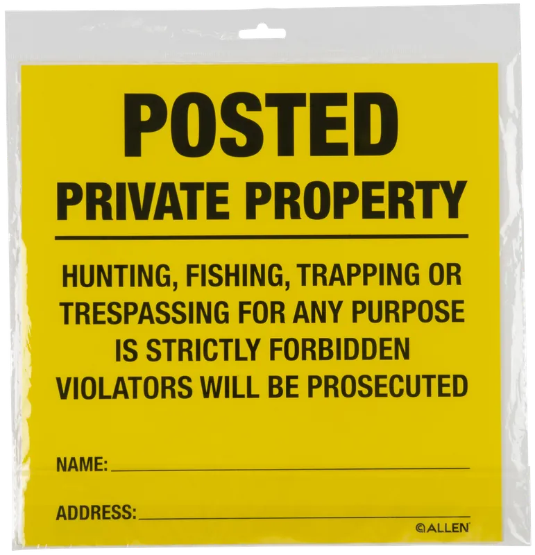 ALLEN 15824 No Trespassing Sign Pack - 12 Count