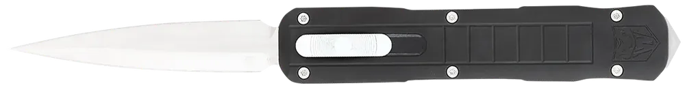 CobraTec Raptor OTF Dagger with D2 Steel Blade and Black Aluminum Handle