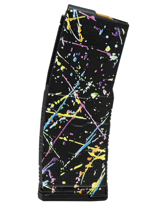Amend2 MOD-3 30-Round 5.56 NATO AR-15 Magazine - Neon Splatter Design