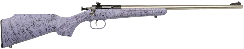 Crickett KSA2445 Gen2 Youth .22 LR Single Shot Rifle, Stainless Steel, Purple/Black Stock