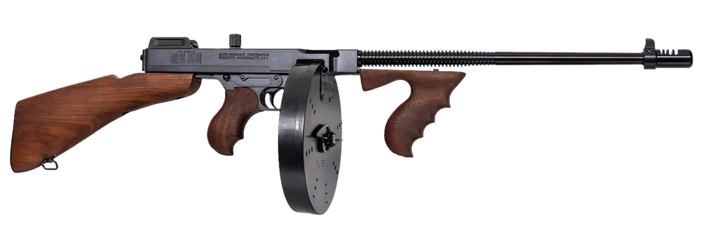 Thompson T1B100D 1927A-1 Deluxe Carbine .45 ACP, 18" Barrel, 20+1/100+1 Capacity, Blued Finish, Walnut Stock & Grip