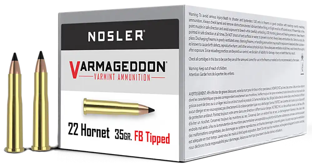 Nosler Varmageddon 22 Hornet 35gr FBT - 50/Box, 5/Case