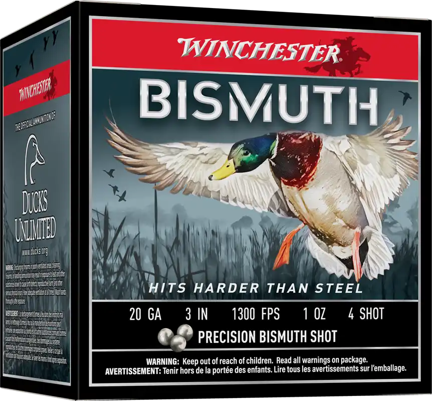 Winchester 20 Gauge Bismuth Shotgun Shells - 3" 1oz #4 Shot, 25/Box