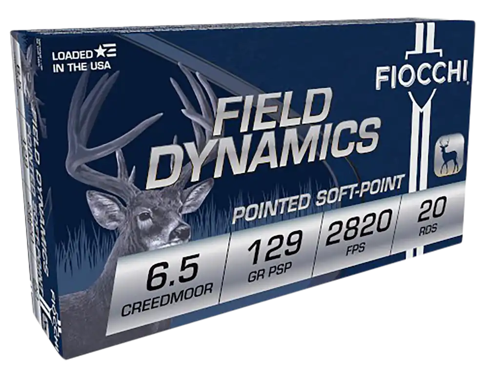 Fiocchi 65CMB Field Dynamics 6.5 Creedmoor 129gr PSP 20/Box 10/Case