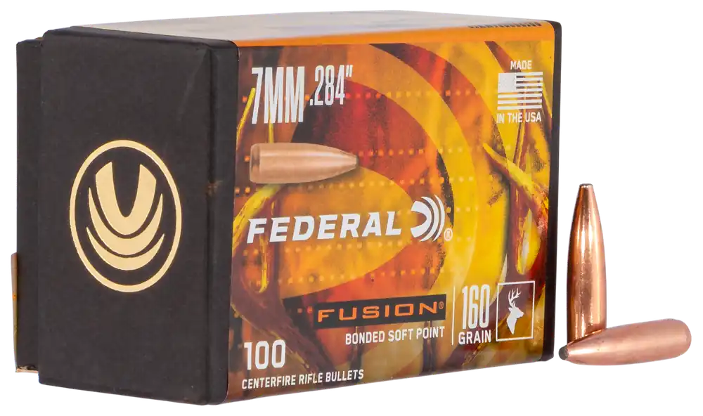 Federal Fusion 7mm .284 160gr Soft Point Ammunition - 100 Rounds per Box, 4 Boxes per Case
