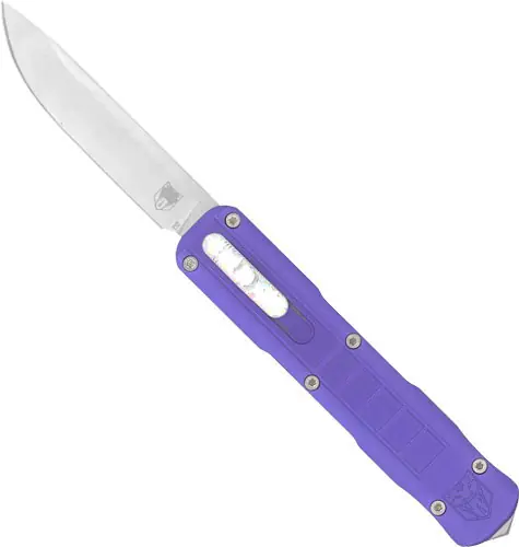 Purple 2.5" Drop Point CobraTec Small Raptor OTF Knife