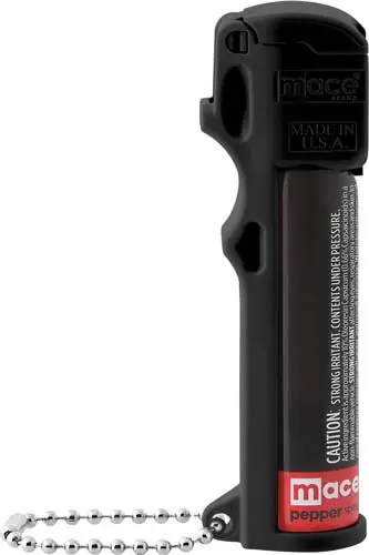 Black 18GMACE Pepper Spray Personal Model Key Chain