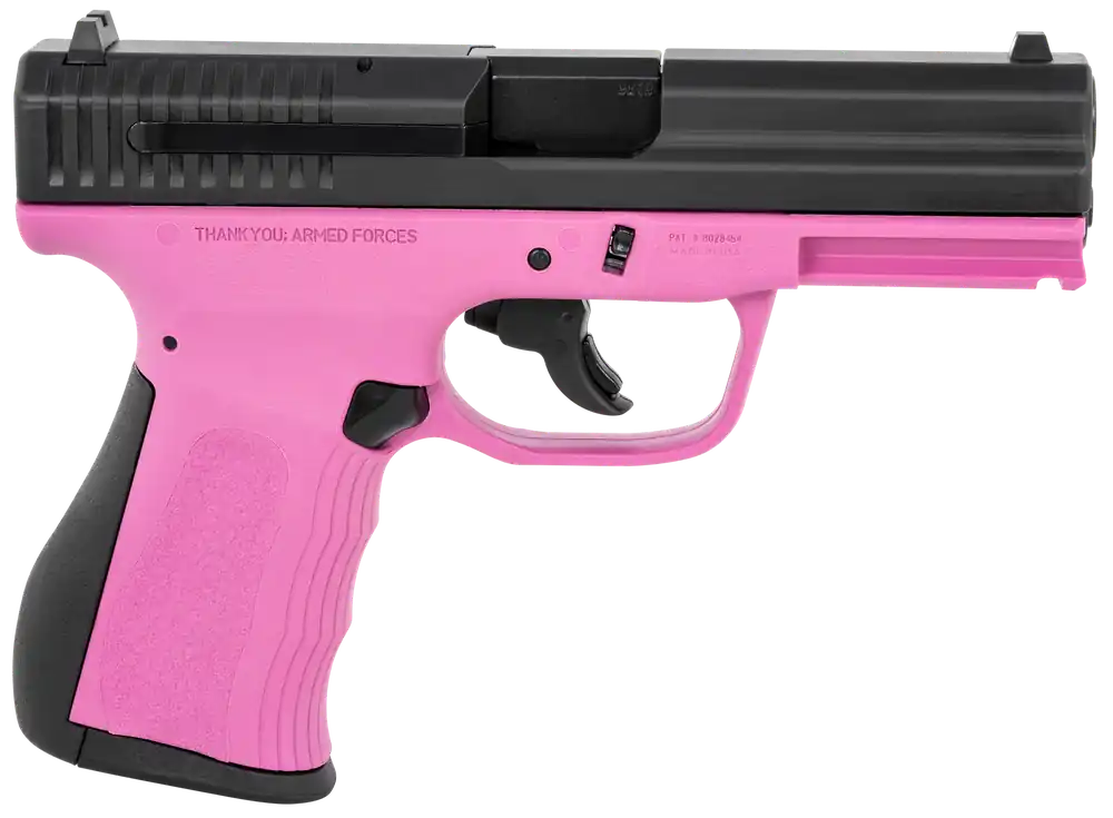 FMK G9C1G2PKSSCM 9mm Luger Pistol, Pink Frame, 10+1 Capacity, 4" Barrel
