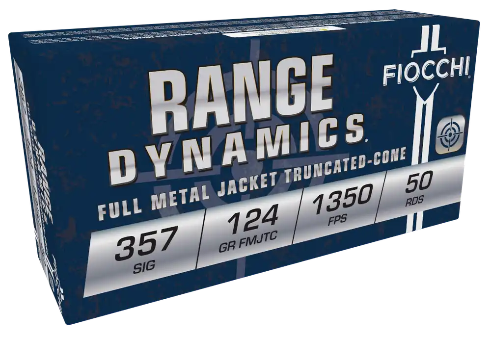 Fiocchi Range Dynamics 357 Sig 124gr FMJ - 50 Rounds/Box, 20 Boxes/Case