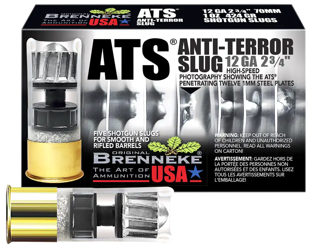 Brenneke SL122ATS ATS 12 Gauge Home Defense Slug - 5 Rounds per Box
