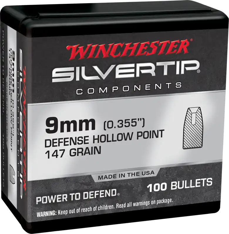 Winchester 9mm 147gr Silvertip HP Ammo - 100 Rounds/Box