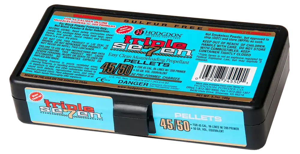 Hodgdon Triple Seven 50gr Pellets - 45/50 Cal, 50ct Box, 12-Box Case
