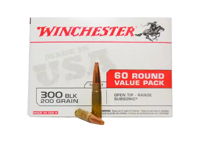 Winchester USA300BXVP 300 Blackout 200gr Subsonic Ammo - 60 Rounds Value Pack