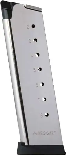 Nickel 8-Round 45ACP Magazine for 1911 Government Model by Johnson