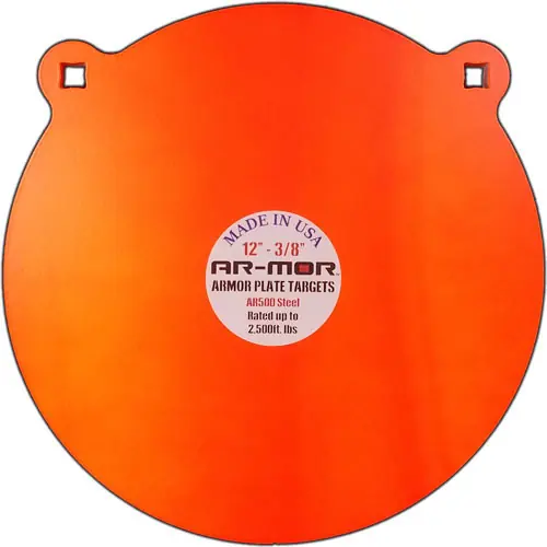 3/8" Thick Orange AR500 Steel Gong - 12" Round Target