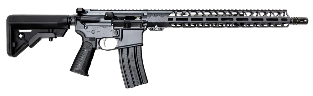 Battle Arms Development WORKHORSE 010 Patrol Rifle 223 Wylde 16" 30+1 Gray with Adjustable Stock and Black Polymer Grip