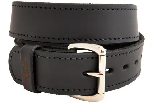 Heavy Duty 42" Black Leather Belt - Versacarry Double Ply