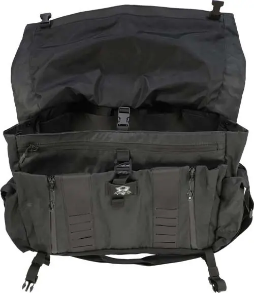 Wanderer Bag 2.0: Black/Grey Waxed Canvas Ghost Gear