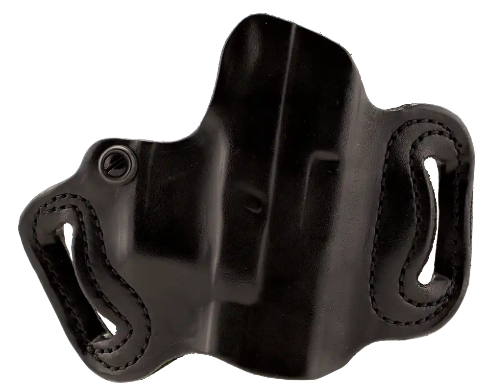 DeSantis Gunhide Mini Slide OWB Black Leather Holster for Glock, Right Hand, 1.75" Belt
