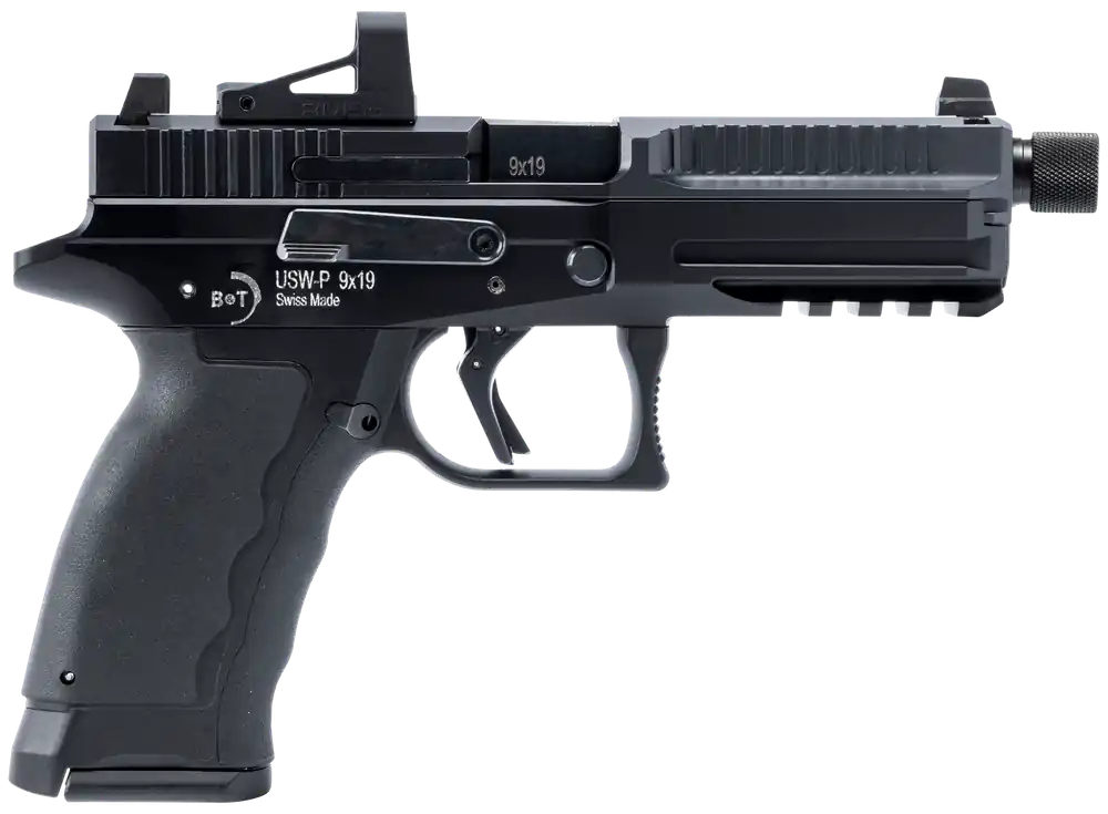 B&T USW-P 9mm Luger Pistol with Optic Cut Slide and Threaded Barrel