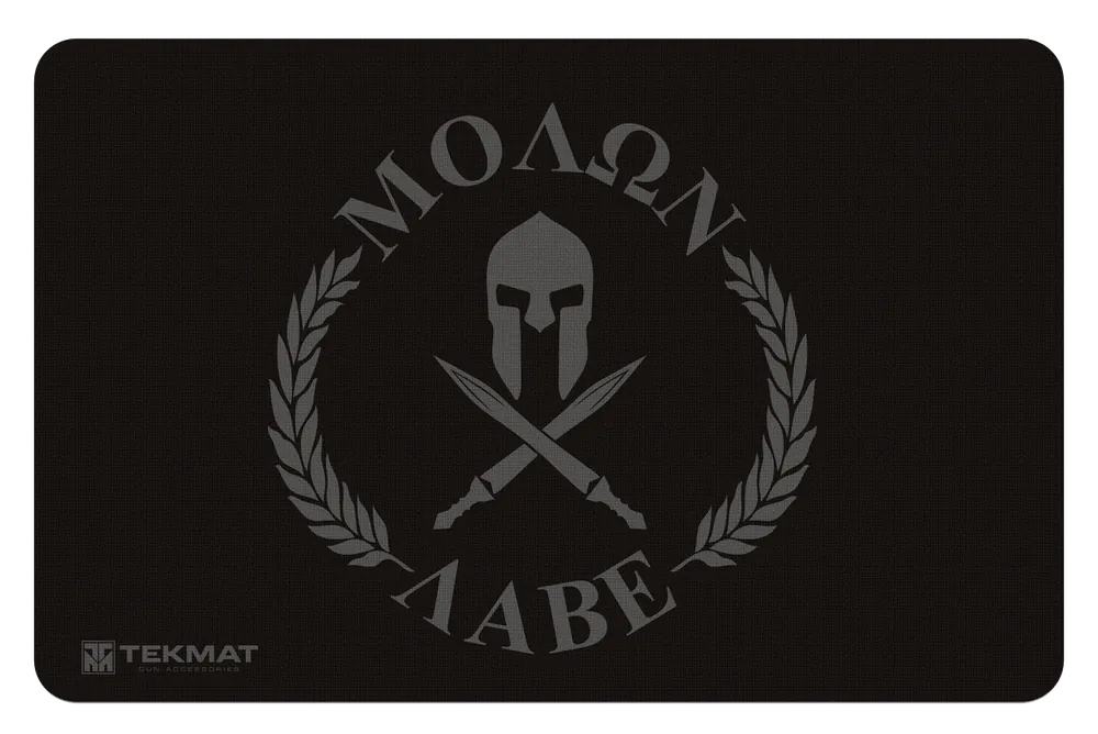 Molon Labe Spartan Cleaning Mat - 11"x17" Black/Gray Rubber