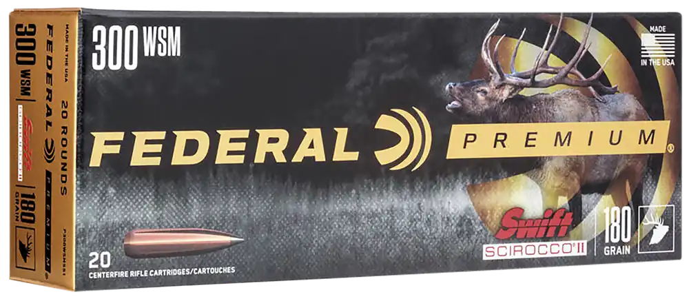 Federal Premium 300WSM 180gr Swift Scirocco II - 20 Rounds per Box