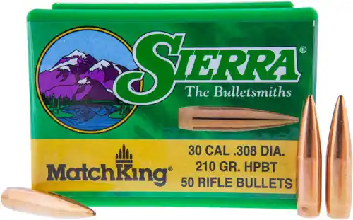 Sierra Bullets .30 Cal 210GR HPBT Match 50 Count .308