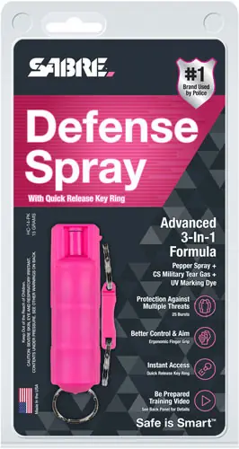 QR Ring Case with 15g Sabre 3-in-1 Pink Hard Spray