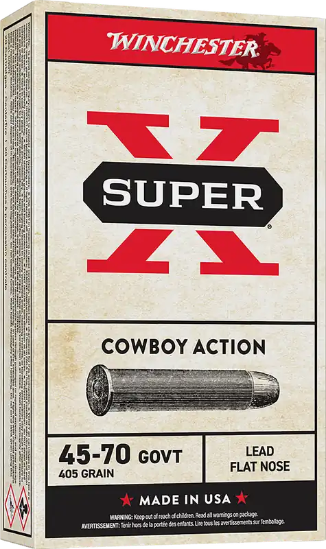 Winchester Super X Cowboy Action 45-70 Gov 405gr LFN Ammo - 20/Box