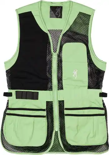 Women's Large Black/Neomint Browning Mesh Shooting Vest