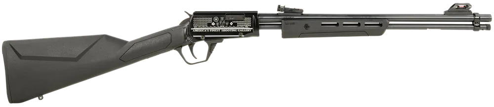 Rossi RP22181SYEN07 22LR Rifle: 18" Polished Black, 15+1 Capacity, Engraved Receiver, Fixed Stock