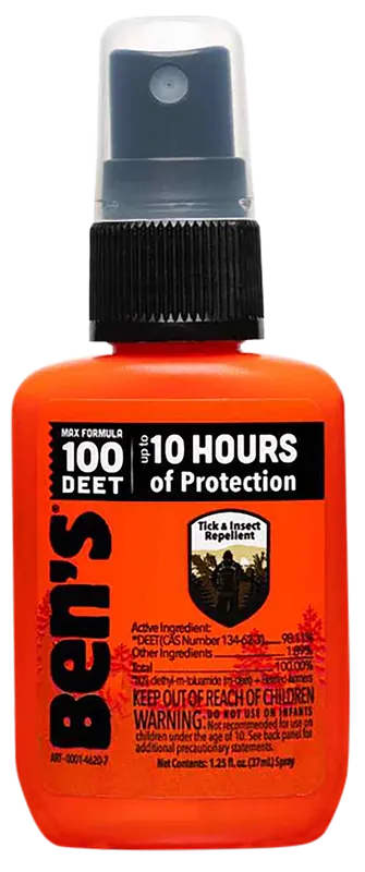 Ben's 00067070 Odorless Insect Repellent Spray 1.25oz - 10-Hour Protection