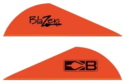 2" Solid Neon Red Bohning Blazer Vanes - 36 Pack
