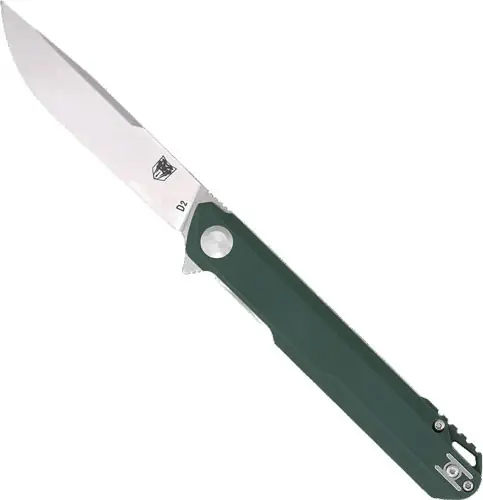 CobraTec Monarch 3.5" Folder with Green D2 Steel and Clip