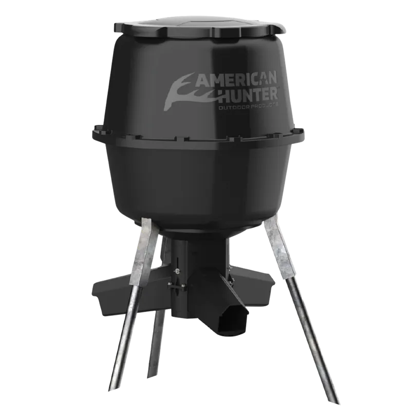 American Hunter 30 Gallon Gravity Feeder with Nesting Hopper - Black