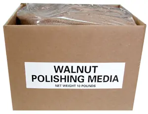 10 LB Box of Walnut Polishing Media