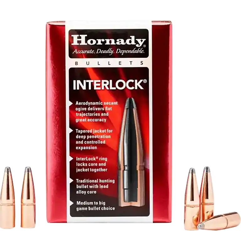 Hornady InterLock 8mm .323 170 gr RN Bullets - 100/Box, 15/Case