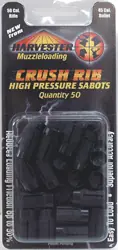 .45 Caliber Bullets 50 Pack - Crushed Rib Harvester Sabot Only for .50 Caliber