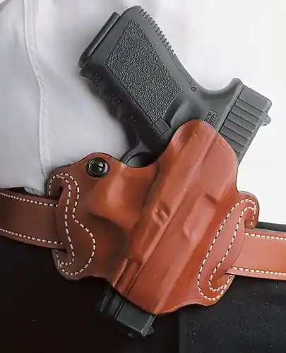 DeSantis Mini Slide Holster for 1911 - OWB RH Leather
