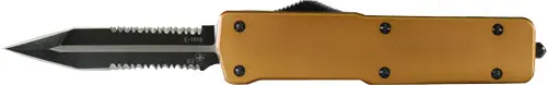 Large 3.5" Black Dagger Templar Knife OTF Bronze Aluminum