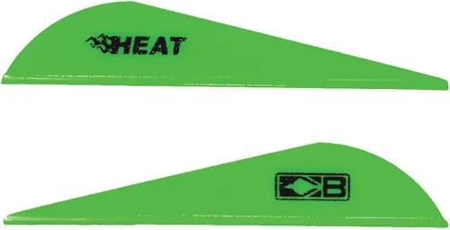 Bohning Heat Vane 2.5" Solid Neon Green 36-Pack