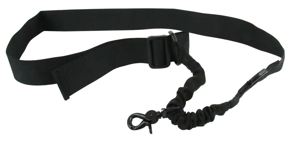 TacFire SL001B Adjustable Single Point Bungee Sling for Rifles/Shotguns - Black Nylon 20"-30"