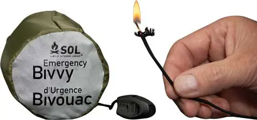 TENDER CORD & E WHISTLE ODGRNARB SOL EMERGENCY BIVVY WITH ACCESSORIES