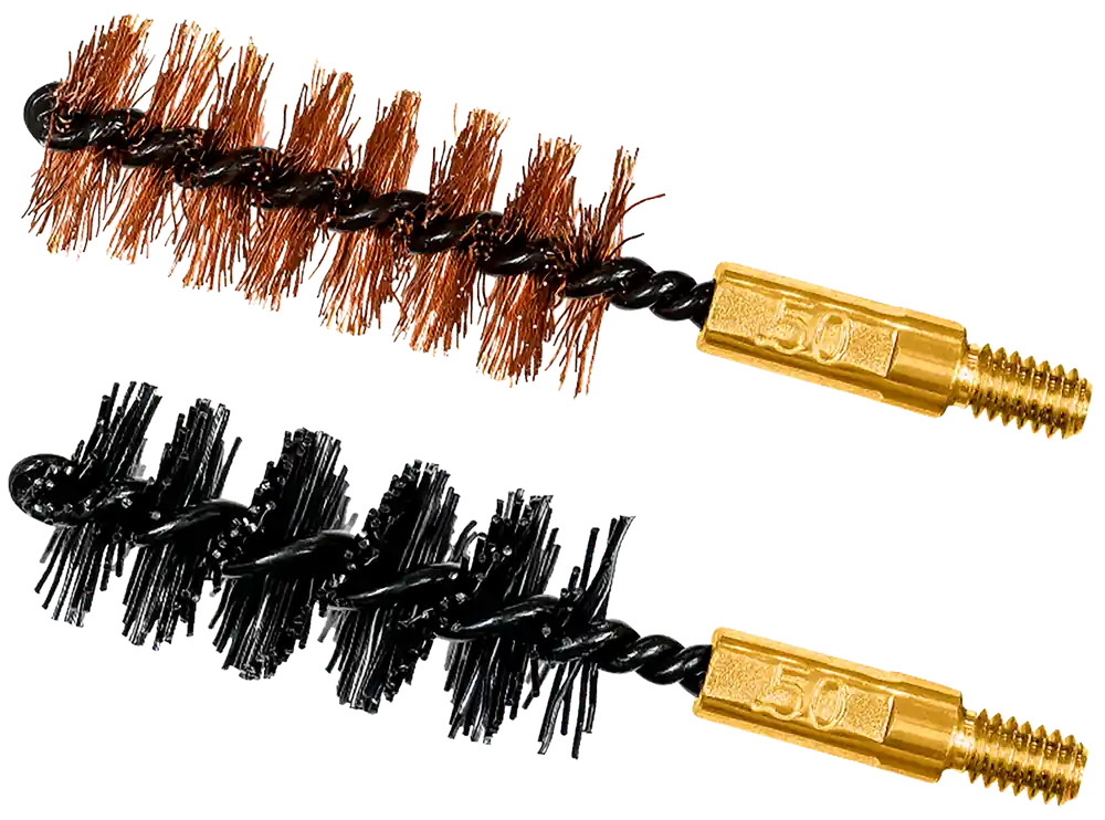 Otis FG350NB 50 Cal/12.7mm Bore Brush Set - Bronze/Nylon, 2 Pack