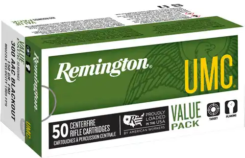 Remington UMC 300 AAC 150GR FMJ 50 Rounds 8 Boxes per Case