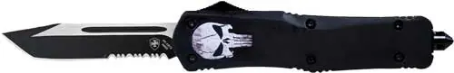 3.5" Black Tanto Serrated Templar Knife - Large OTF Fallen