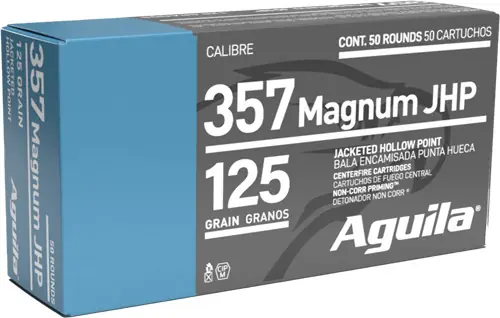 Aguila .357 Magnum 125 Grain JHP - 50 Rounds per Box, 10 Boxes per Case